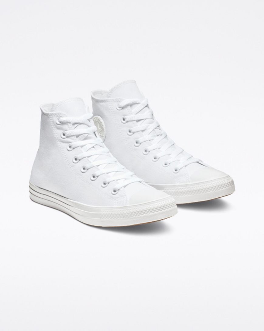 Tenis Converse Chuck Taylor All Star Classicos Cano Alto Masculino Branco | PT W089714